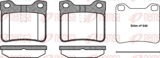 Remsa 0321.10 - Тормозные колодки, дисковые, комплект autospares.lv