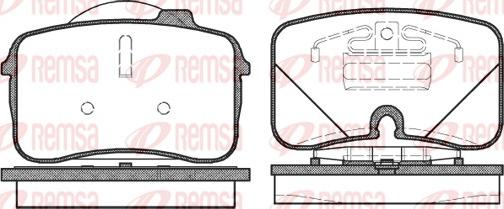 Remsa 0328.00 - Тормозные колодки, дисковые, комплект autospares.lv