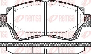 Remsa 0370.00 - Тормозные колодки, дисковые, комплект autospares.lv