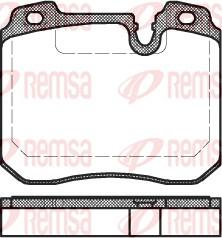 Remsa 0378.00 - Тормозные колодки, дисковые, комплект autospares.lv