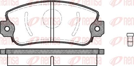 Remsa 0372.02 - Тормозные колодки, дисковые, комплект autospares.lv