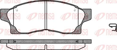 Remsa 0377.00 - Тормозные колодки, дисковые, комплект autospares.lv