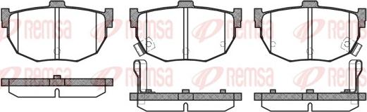 Remsa 0294.32 - Тормозные колодки, дисковые, комплект autospares.lv