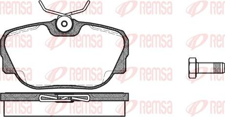 Remsa 0296.00 - Тормозные колодки, дисковые, комплект autospares.lv