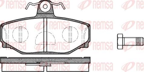 Remsa 0297.10 - Тормозные колодки, дисковые, комплект autospares.lv