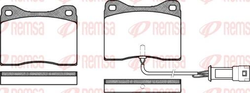 Remsa 0249.02 - Тормозные колодки, дисковые, комплект autospares.lv