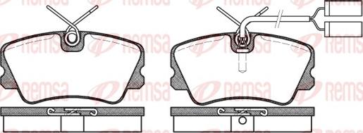 Remsa 0259.02 - Тормозные колодки, дисковые, комплект autospares.lv