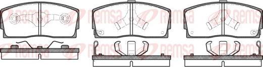 Remsa 0254.02 - Тормозные колодки, дисковые, комплект autospares.lv