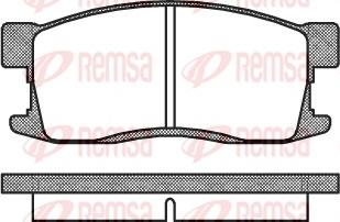 Remsa 0255.00 - Тормозные колодки, дисковые, комплект autospares.lv