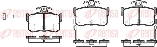 Remsa 0251.12 - Тормозные колодки, дисковые, комплект autospares.lv