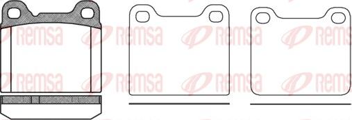 Remsa 0257.20 - Тормозные колодки, дисковые, комплект autospares.lv