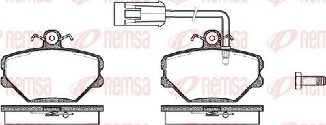 Remsa 0264.42 - Тормозные колодки, дисковые, комплект autospares.lv