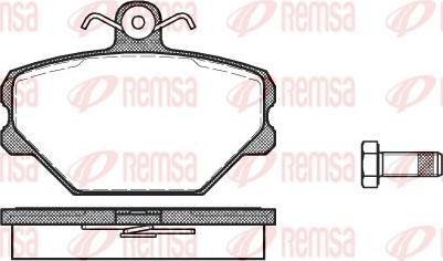 Remsa 0264.00 - Тормозные колодки, дисковые, комплект autospares.lv