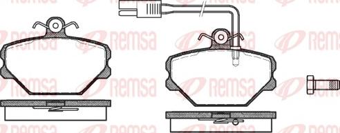 Remsa 0264.12 - Тормозные колодки, дисковые, комплект autospares.lv