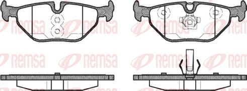 Remsa 0265.40 - Тормозные колодки, дисковые, комплект autospares.lv