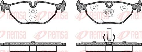 Remsa 0265.41 - Тормозные колодки, дисковые, комплект autospares.lv