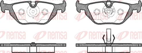 Remsa 0265.50 - Тормозные колодки, дисковые, комплект autospares.lv