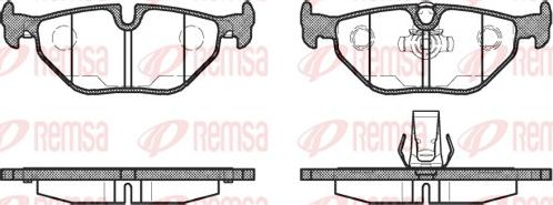 Remsa 0265.15 - Тормозные колодки, дисковые, комплект autospares.lv