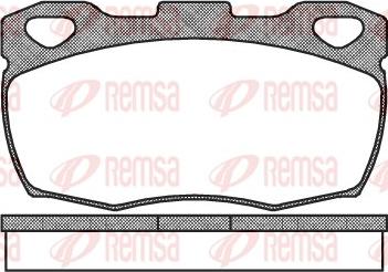 Remsa 0266.00 - Тормозные колодки, дисковые, комплект autospares.lv