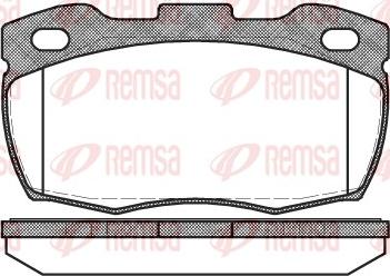 Remsa 0266.10 - Тормозные колодки, дисковые, комплект autospares.lv