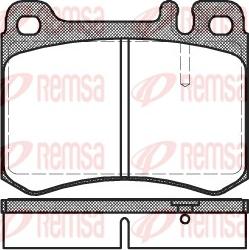 Remsa 0260.00 - Тормозные колодки, дисковые, комплект autospares.lv