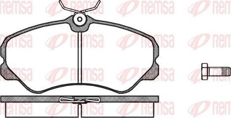 Remsa 0261.00 - Тормозные колодки, дисковые, комплект autospares.lv