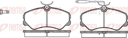 Remsa 0261.02 - Тормозные колодки, дисковые, комплект autospares.lv