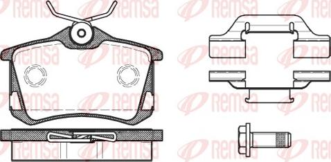 Remsa 0263.50 - Тормозные колодки, дисковые, комплект autospares.lv