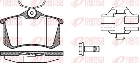 Remsa 0263.03 - Тормозные колодки, дисковые, комплект autospares.lv