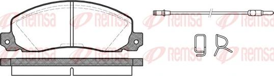 Remsa 0202.02 - Тормозные колодки, дисковые, комплект autospares.lv