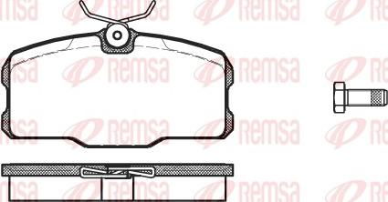 Remsa 0207.00 - Тормозные колодки, дисковые, комплект autospares.lv