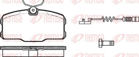 Remsa 0207.12 - Тормозные колодки, дисковые, комплект autospares.lv