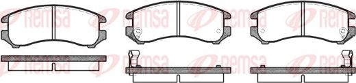 Remsa 0219.02 - Тормозные колодки, дисковые, комплект autospares.lv