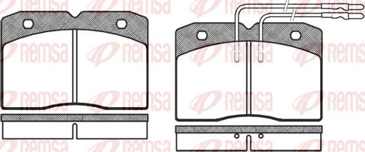 Remsa 0211.04 - Тормозные колодки, дисковые, комплект autospares.lv