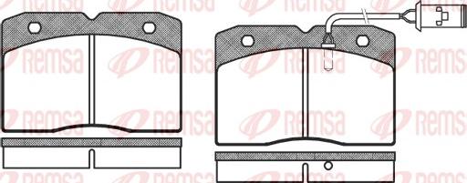 Remsa 0211.22 - Тормозные колодки, дисковые, комплект autospares.lv