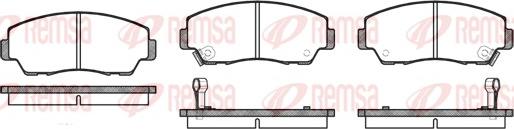 Remsa 0218.02 - Тормозные колодки, дисковые, комплект autospares.lv