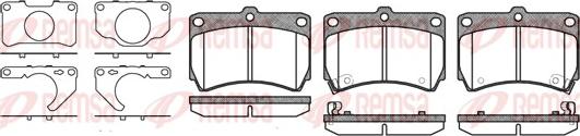 Remsa 0212.32 - Тормозные колодки, дисковые, комплект autospares.lv