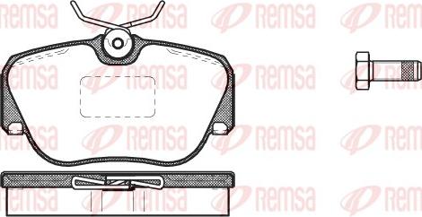 Remsa 0284.00 - Тормозные колодки, дисковые, комплект autospares.lv