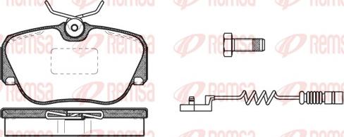 Remsa 0284.02 - Тормозные колодки, дисковые, комплект autospares.lv