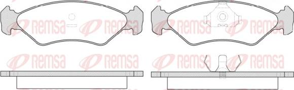 Remsa 0285.15 - Тормозные колодки, дисковые, комплект autospares.lv