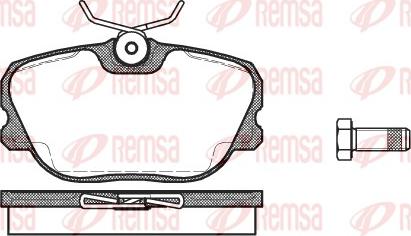 Remsa 0280.00 - Тормозные колодки, дисковые, комплект autospares.lv