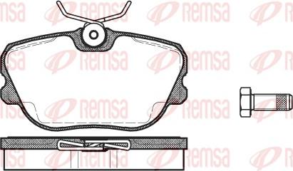 Remsa 0280.10 - Тормозные колодки, дисковые, комплект autospares.lv