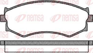 Remsa 0287.00 - Тормозные колодки, дисковые, комплект autospares.lv