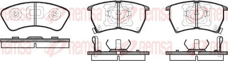 Remsa 0234.02 - Тормозные колодки, дисковые, комплект autospares.lv