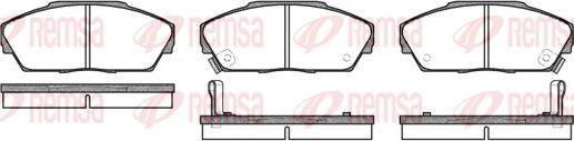 Remsa 0237.02 - Тормозные колодки, дисковые, комплект autospares.lv