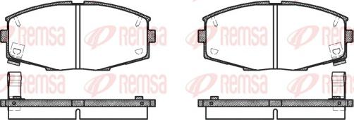 Remsa 0225.04 - Тормозные колодки, дисковые, комплект autospares.lv