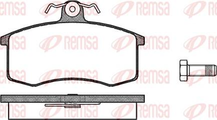 Remsa 0221.00 - Тормозные колодки, дисковые, комплект autospares.lv