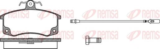 Remsa 0221.02 - Тормозные колодки, дисковые, комплект autospares.lv