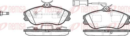 Remsa 0276.22 - Тормозные колодки, дисковые, комплект autospares.lv