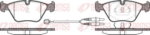 Remsa 0270.22 - Тормозные колодки, дисковые, комплект autospares.lv